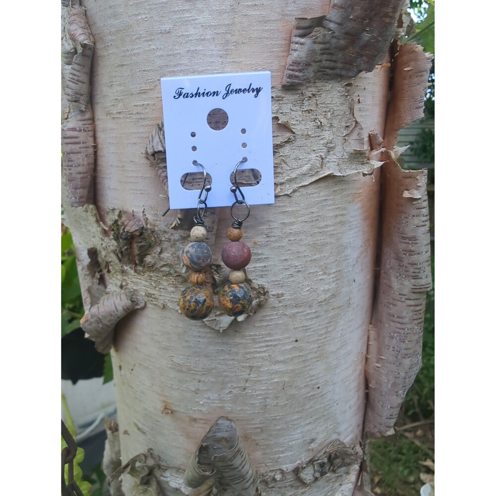 Jasper Bead Earrings